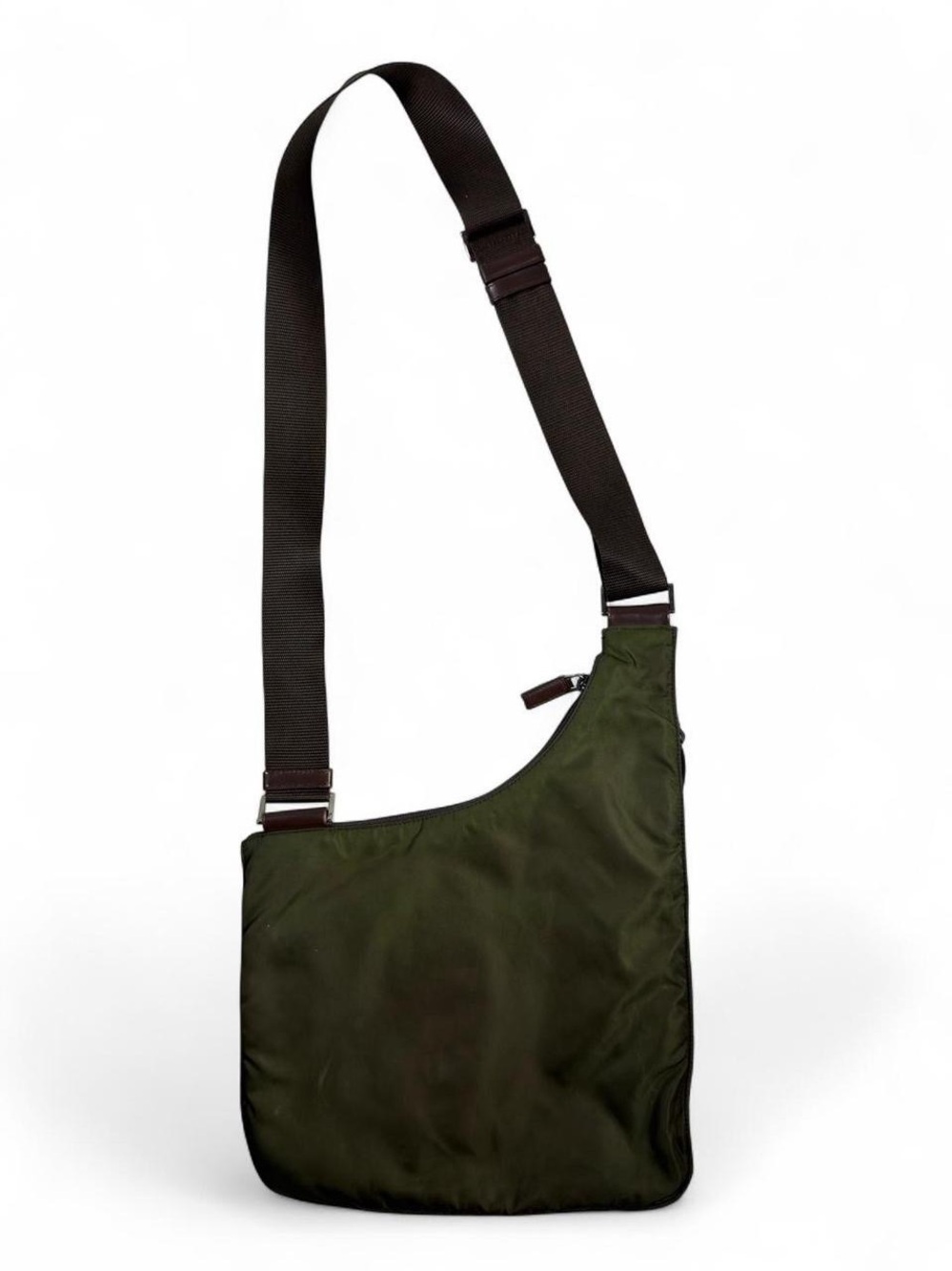 Vintage Prada Tessuto Nylon Asymmetrical Sling Cargo Crossbody Bag - Picture 5 of 8